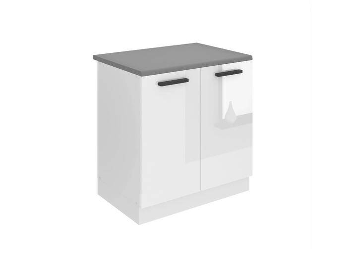 Belini Spülenschrank Premium Full Version Unterschrank 80 cm Hochglanzweiß mit Arbeitsplatte Hersteller INF SDZ80/0/WT/W/B/B1/PP von belini