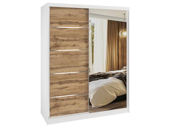 Kleiderschrank SERENITY Schiebeschrank 133 cm Eiche wotan matt Hersteller MBP SERENITY SZP6/0/W/DW/0/HIAL von belini