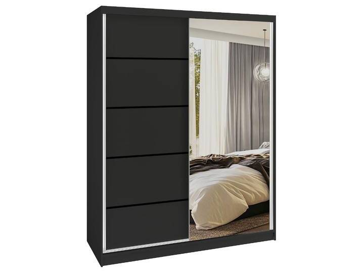 Kleiderschrank SERENITY Schiebeschrank 133 cm schwarz matt Hersteller MBP SERENITY SZP6/0/B/B/0/HIAL von belini