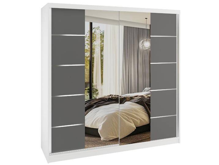 Kleiderschrank SERENITY Schiebeschrank 200 cm grau matt Hersteller ME SERENITY SZP5/0/W/SR/0/HIAL von belini