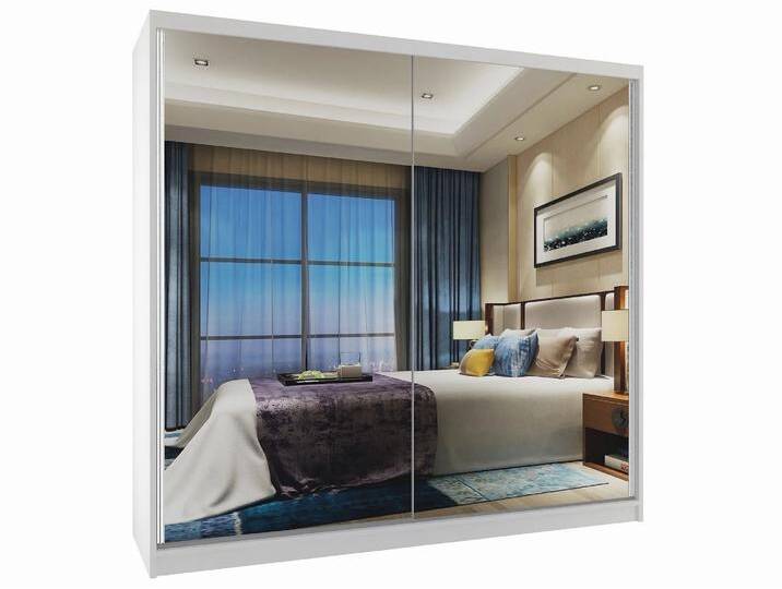 Kleiderschrank mit Schiebetüren 200 cm mit Spiegel Hersteller M SZP1/2/W/WI/L/HI von belini