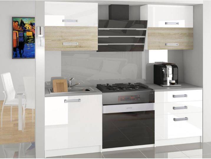 Küchenzeile Belini 120 cm weiß glänzend / Eiche sonoma mit Arbeitsplatte Eleganta Hersteller INF ELEGANTA/2/WT/WDSW/0/D Küchenzeile Belini 120 cm weiß glänzend / Eiche sonoma mit Arbeitsplatte Eleganta Hersteller INF ELEGANTA/2/WT/WDSW/0/D von belini