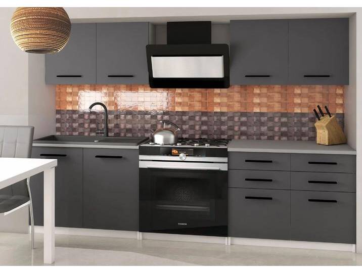 Küchenzeile Belini 160 cm grau matt mit Arbeitsplatte Kompakto2 Hersteller TOR KOMPAKTO2/2/WT/SR/0/B1 Küchenzeile Belini 160 cm grau matt mit Arbeitsplatte Kompakto2 Hersteller TOR KOMPAKTO2/2/WT/SR/0/B1 von belini