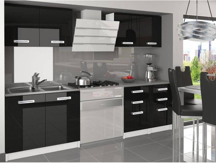 Küchenzeile Belini 160 cm schwarz glänzend mit Arbeitsplatte Kompakto Hersteller INF KOMPAKTO/3/WT/B/0/D Küchenzeile Belini 160 cm schwarz glänzend mit Arbeitsplatte Kompakto Hersteller INF KOMPAKTO/3/WT/B/0/D von belini