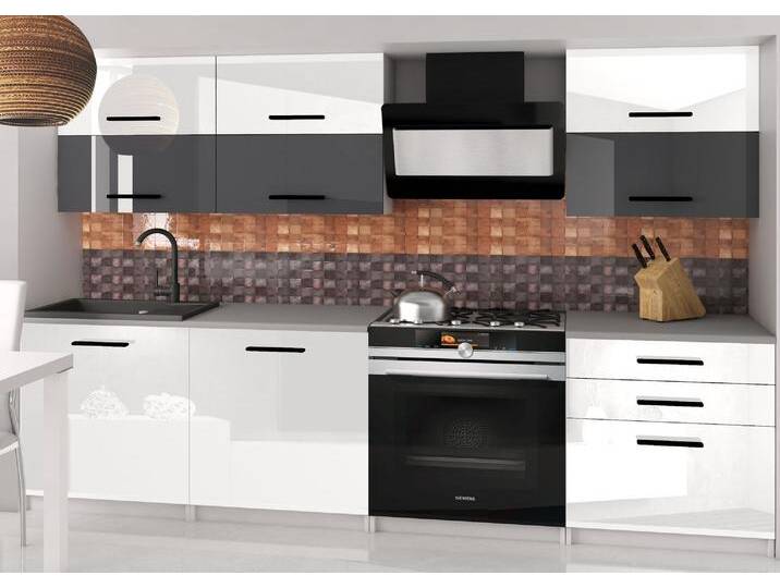 Küchenzeile Belini 180 cm weiß glänzend / grau glänzend mit Arbeitsplatte Primera2 Hersteller INF PRIMERA2/2/WT/WSW/0/B1 Küchenzeile Belini 180 cm weiß glänzend / grau glänzend mit Arbeitsplatte Primera2 Hersteller INF PRIMERA2/2/WT/WSW/0/B1 von belini