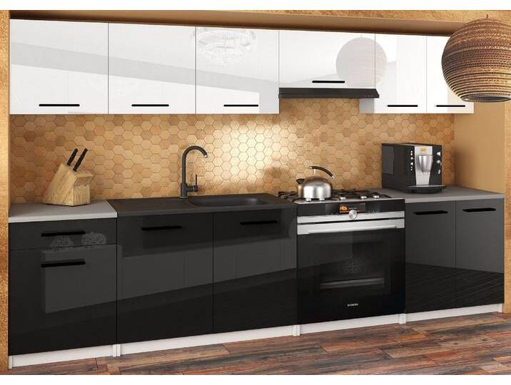 Küchenzeile Belini 240 cm weiß glänzend / schwarz glänzend mit Arbeitsplatte Uniqa2 Hersteller INF UNIQA2/5/WT/WB/0/B1 Küchenzeile Belini 240 cm weiß glänzend / schwarz glänzend mit Arbeitsplatte Uniqa2 Hersteller INF UNIQA2/5/WT/WB/0/B1 von belini