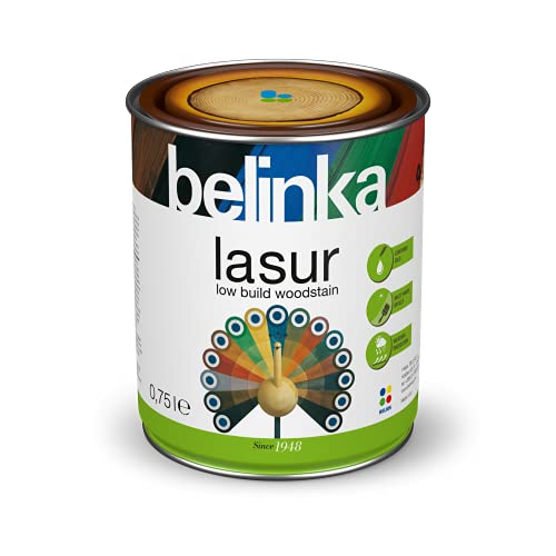 BELINKA Holzlasur Palisander - 0,75 Liter Premium Lasur - Holzanstrich - Für Innen und Außen - Lasur 24 von belinka