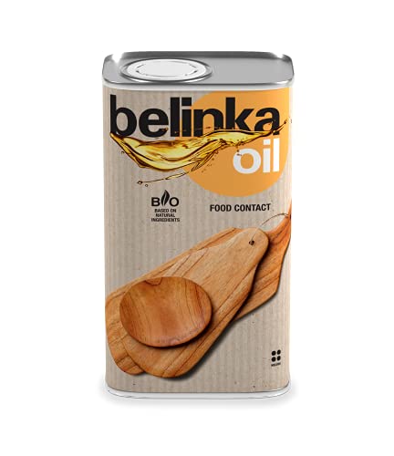 BELINKA Holzöl für Lebensmittel - 0,5 Liter - Premium Pflegeöl für Lebensmittelkontakt - Lebensmittelecht - Pflanzlich/Vegan - Für Arbeitsplatten, Schneidebretter & Küchenbedarf von belinka