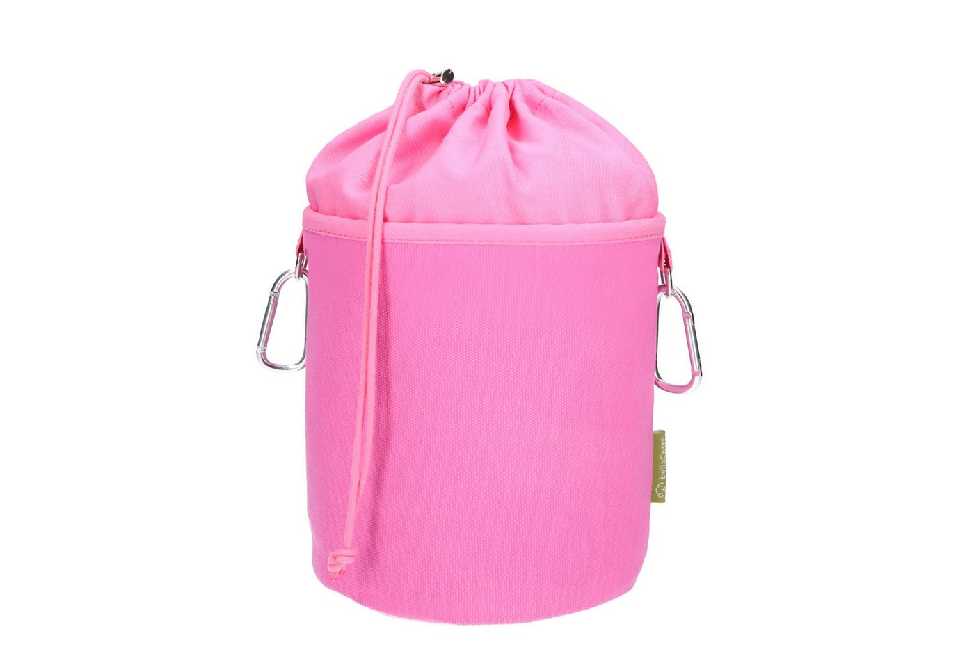 bellaCott Wäscheklammern Wäscheklammerbeutel Canvas mit 2 Karabinerhaken - Pink-Rosa, Auf links Waschbar bei 40 Grad/bügelbar, Trockner auf niedriger Stufe von bellaCott