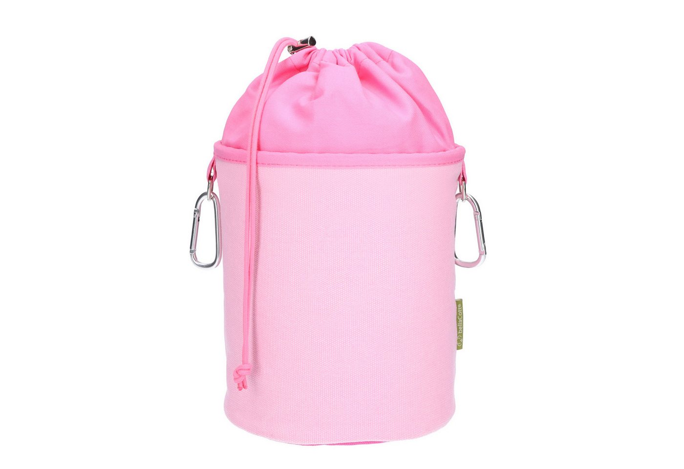 bellaCott Wäscheklammern Wäscheklammerbeutel Canvas mit 2 Karabinerhaken - Rosa-Pink, Auf links Waschbar bei 40 Grad/bügelbar, Trockner auf niedriger Stufe von bellaCott