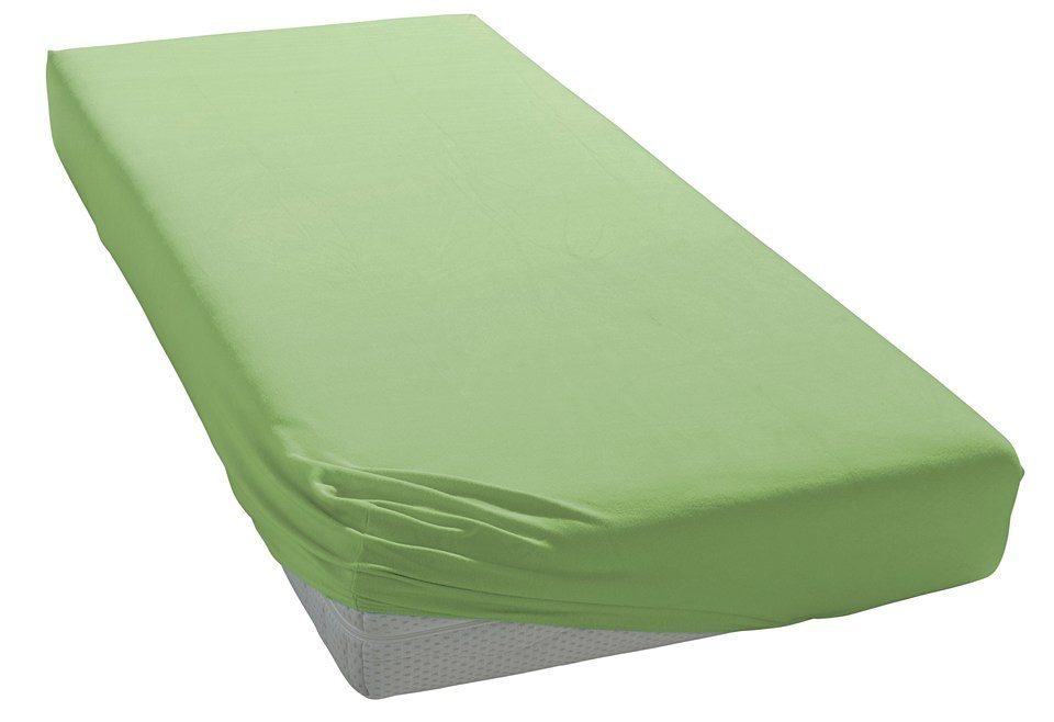 bellana Spannbettlaken Melone in Gr. 70x140, 90x200, 140x200 oder 180x200 cm, Mako-Jersey, Gummizug: rundum, (1 Stück), Baumwolle, Matratzen bis 25cm Höhe, Spannbetttuch auch für Kinder von bellana