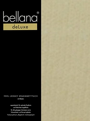 bellana® Deluxe Spannbetttuch für Wasserbetten und Boxspringbetten, 140-160 x 200-220 cm, Natur von bellana