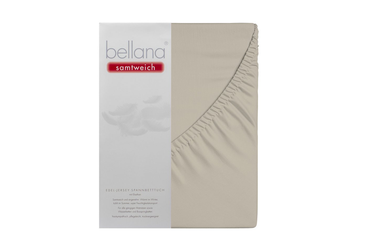 bellana Spannbettlaken Bellana samtweich, Jersey, Gummizug: rundum, (1 Stück), Perfekte Passform dank Elasthan von bellana