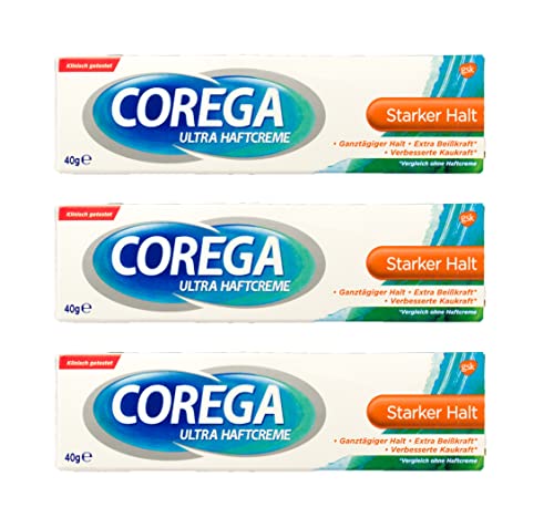 bellaton 3x Ultra Haftcreme 3D Corega Starker Halt für Prothesen á 40g Rundumschutz von bellaton