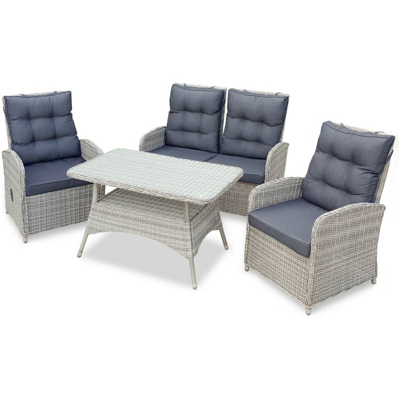 bellavista® Dining-Lounge-Set 'Monte Carlo' beige/anthrazit 4-teilig von bellavista®