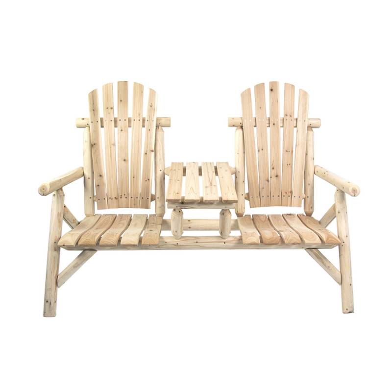 bellavista® Gartenbank 'Timber' 2-Sitzer Holz braun 155 x 104 x 83 cm von bellavista®