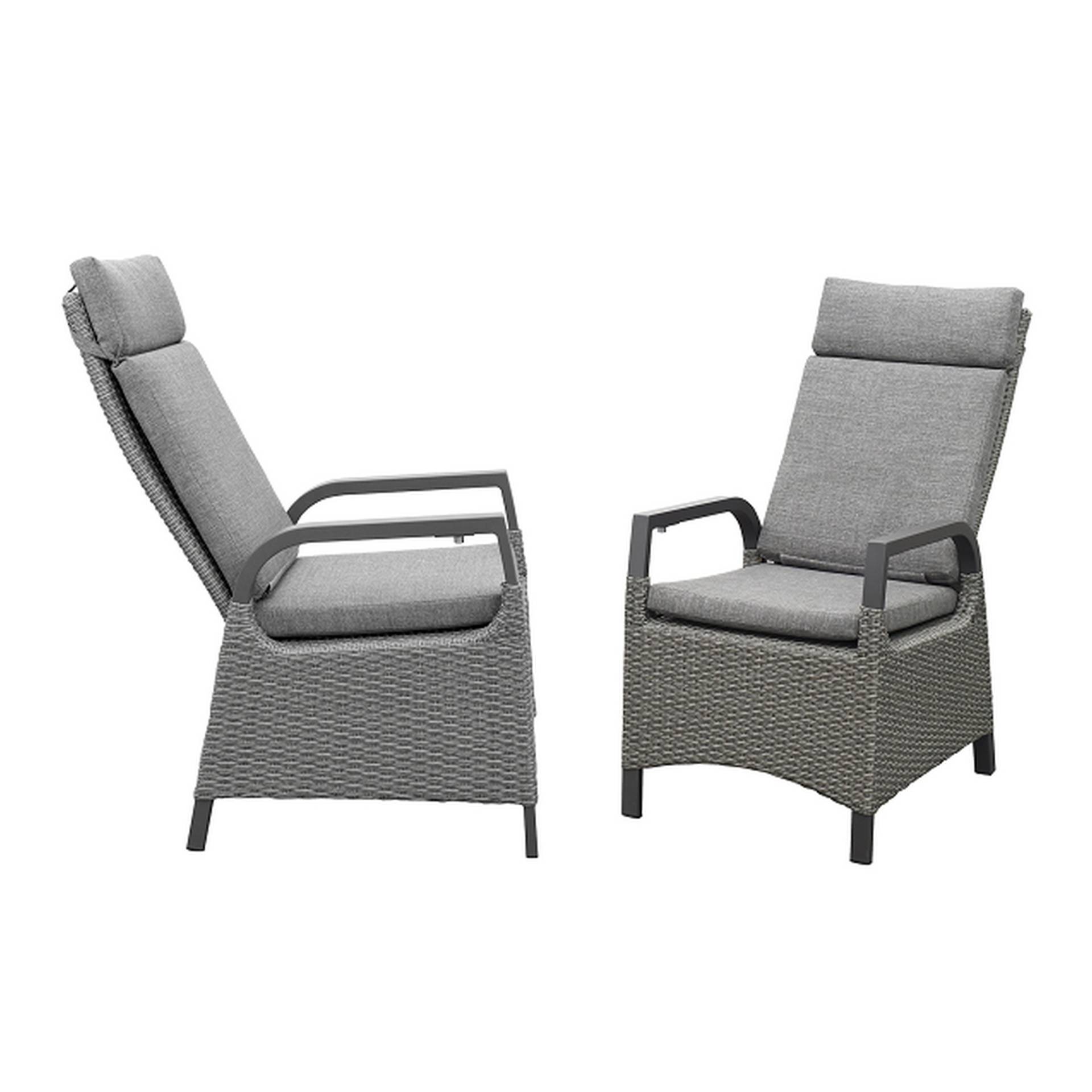 bellavista® Sessel-Set 'Dallas' grau 2-teilig von bellavista®