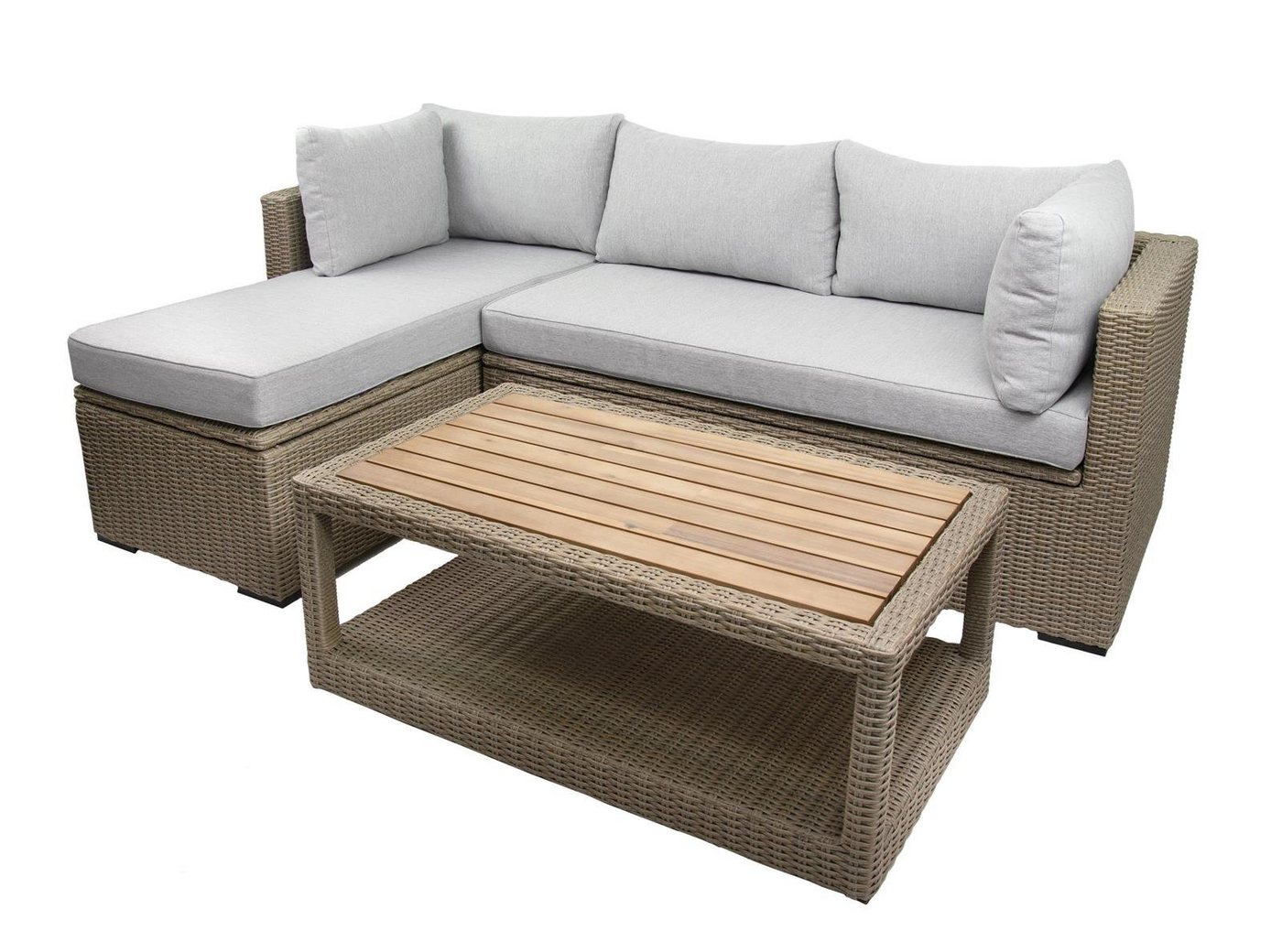 bellavista - Home&Garden® Gartenlounge-Set Aluminium Lounge Ancona, (Set, 3-tlg), integrierte Kissenaufbewahrung von bellavista - Home&Garden®