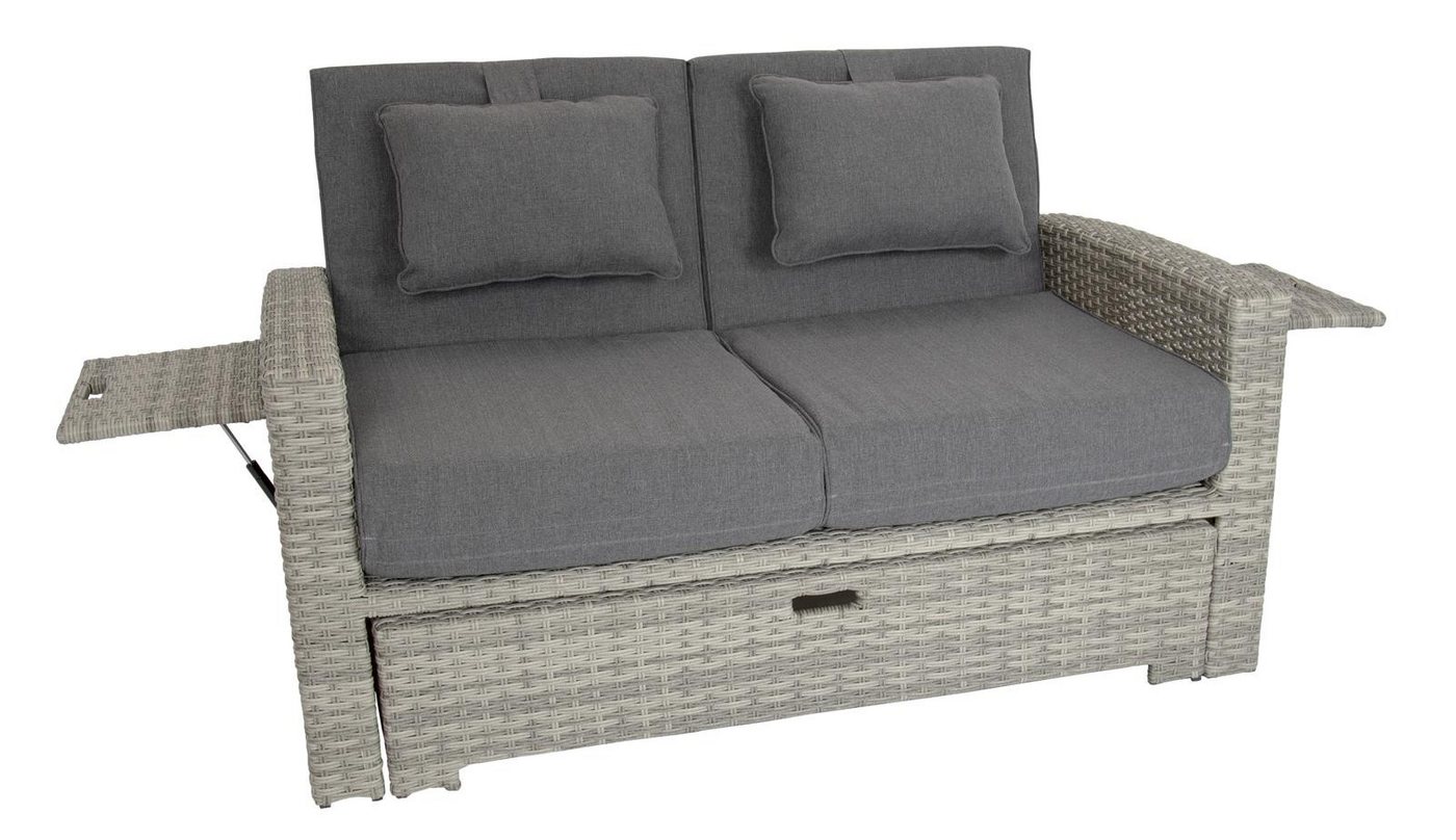 bellavista - Home&Garden® Loungesofa Gartensofa Multifunktionssofa Begur, Set 1 Teile, Sofa mit Fußablage auch als Outdoorbett oder Gartenliege verwendbar von bellavista - Home&Garden®