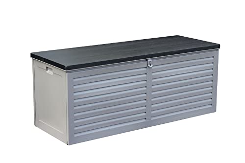 BELLAVISTA Auflagenbox Aik 390L - Auflagenbox für den Garten - Für den Außenbereich - Aufbewahrungsbox - 143,5x 53,5x 57,5cm - UV- und witterungsbeständig - Deckel mit 2 Gleitscharnieren von BELLAVISTA