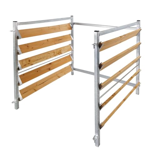 bellissa – Erweiterungsset Komposter für Garten 102x5.4x100 cm – Seitenteile & Verbindungsstreben in Holz-Metall Optik feuerverzinkt für 1 m³ zusätzliches Volumen – Stecksystem für Bio-Komposthaufen von bellissa