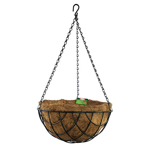 bellissa 1 Stück Hängeampel/Blumenampel – 97738 – Blumentopf – zum bepflanzen außen & innen – XXL – Hanging Basket inkl. Kokoseinsatz Ø55 cm von bellissa