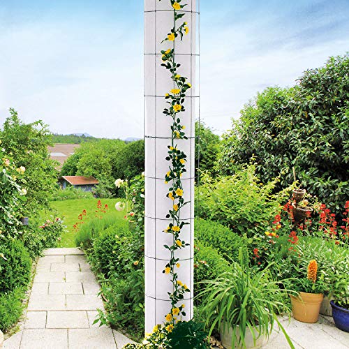 bellissa 3 Stück Säulen-Gitter halbrund - Rankgitter Spalier Rankhilfe im Garten halbrund 120 x Ø25 cm von bellissa
