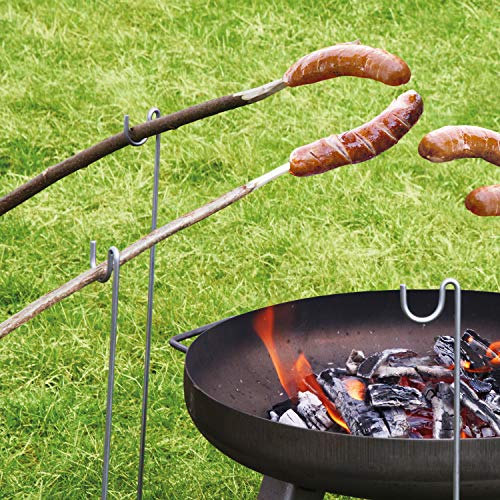 bellissa Grillspießhalter – Grill-Spieße Halter für Lagerfeuerspieße, Grillstecken, Grillstäbe, Grillstangen 10er Set von bellissa