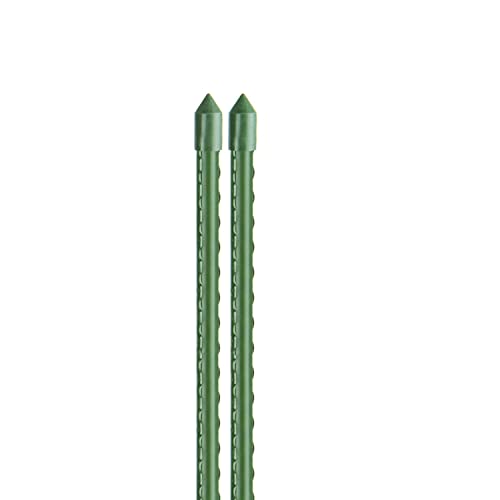 bellissa - Rankhilfe Kunststoff grün 10er Set 150cm Ø 11mm Rankstäbe - Hochwertige Pflanzenstütze mit Stahlkern für Rankpflanzen - Pflanzstäbe aus Plastik widerstandsfähig & für Garten & Balkon von bellissa
