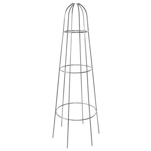 bellissa 1 Stück - Ranksäule und Rankhilfe für Gurkenpflanzen und Gemüse – Rank-Gitter für Pflanzen verzinkt 80cm von bellissa