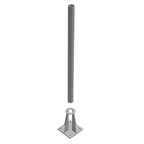 bellissa Schraubflansch - 98128 - Verbindungsflansch aus Stahl, feuerverzinkt - Gabionen Zubehör für Rohrpfosten mit Durchmesser 15 x 10 x 20,1 cm von bellissa