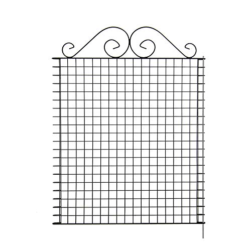bellissa Teichschutz-Zaun AMBIENTE mit nostalgischer Verzierung - 7504 - Dekorativer Zierzaun für Abgrenzungen im Garten - 76 x 95 cm, grün - 3er Set von bellissa