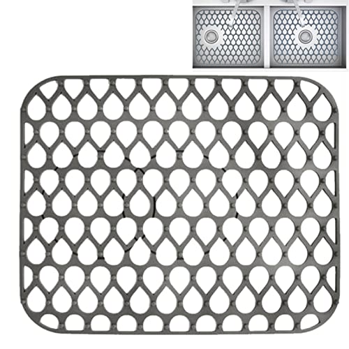 bellv 3 Stück Spülbeckenmatte - Umweltfreundliche Küchenspüle Matte mit Schnellablauf-Design | Faltbare rutschfeste Spülbeckengitter aus Porzellan aus Stahl von bellv