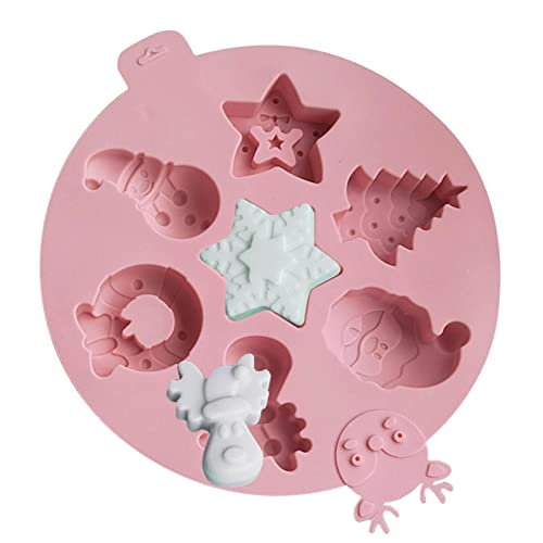bellv Weihnachtsfondantform | Silikonform für Fondantschokolade | Backform aus Silikon, Backform aus hitzebeständigem Weihnachtssilikon für die Dekoration von Kuchen von bellv