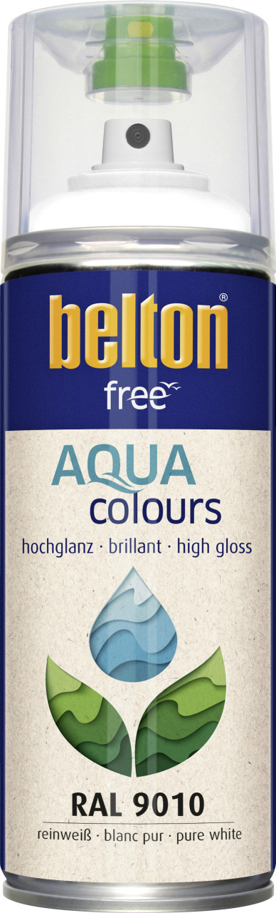 Belton Free Lackspray Acryl-Wasserlack 400 ml reinweiß hochglanz von belton