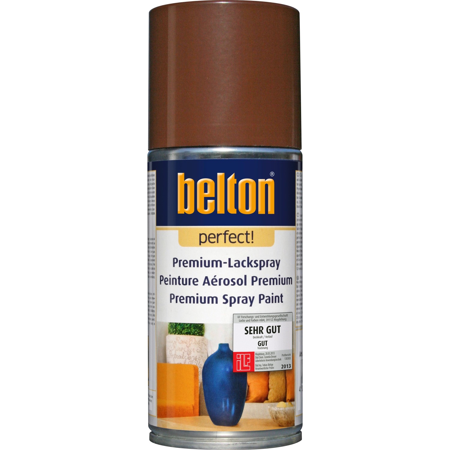 Belton Perfect Premium-Lackspray Dunkelbraun seidenmatt 150 ml von belton