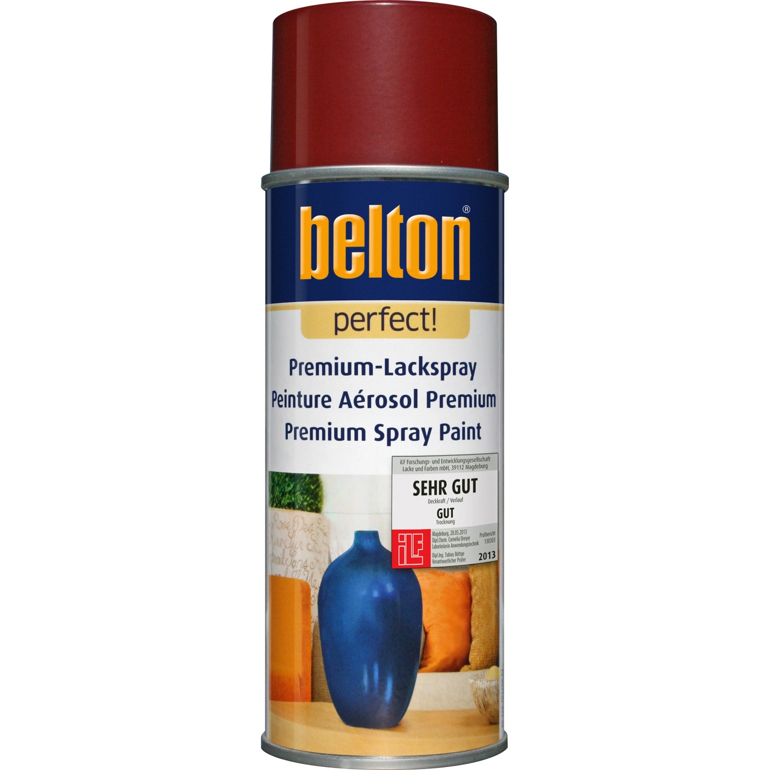 Belton Perfect Premium-Lackspray Dunkelrot seidenmatt 400 ml von belton