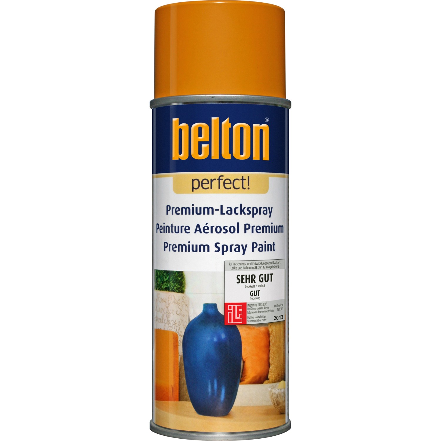 Belton Perfect Premium-Lackspray Orange seidenmatt 400 ml von belton