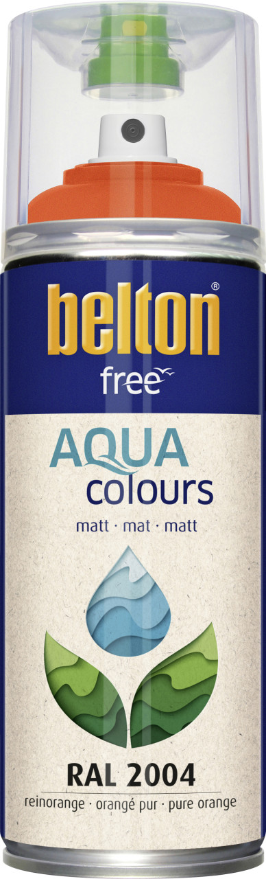 Belton Free Lackspray Acryl-Wasserlack 400 ml reinorange matt von belton