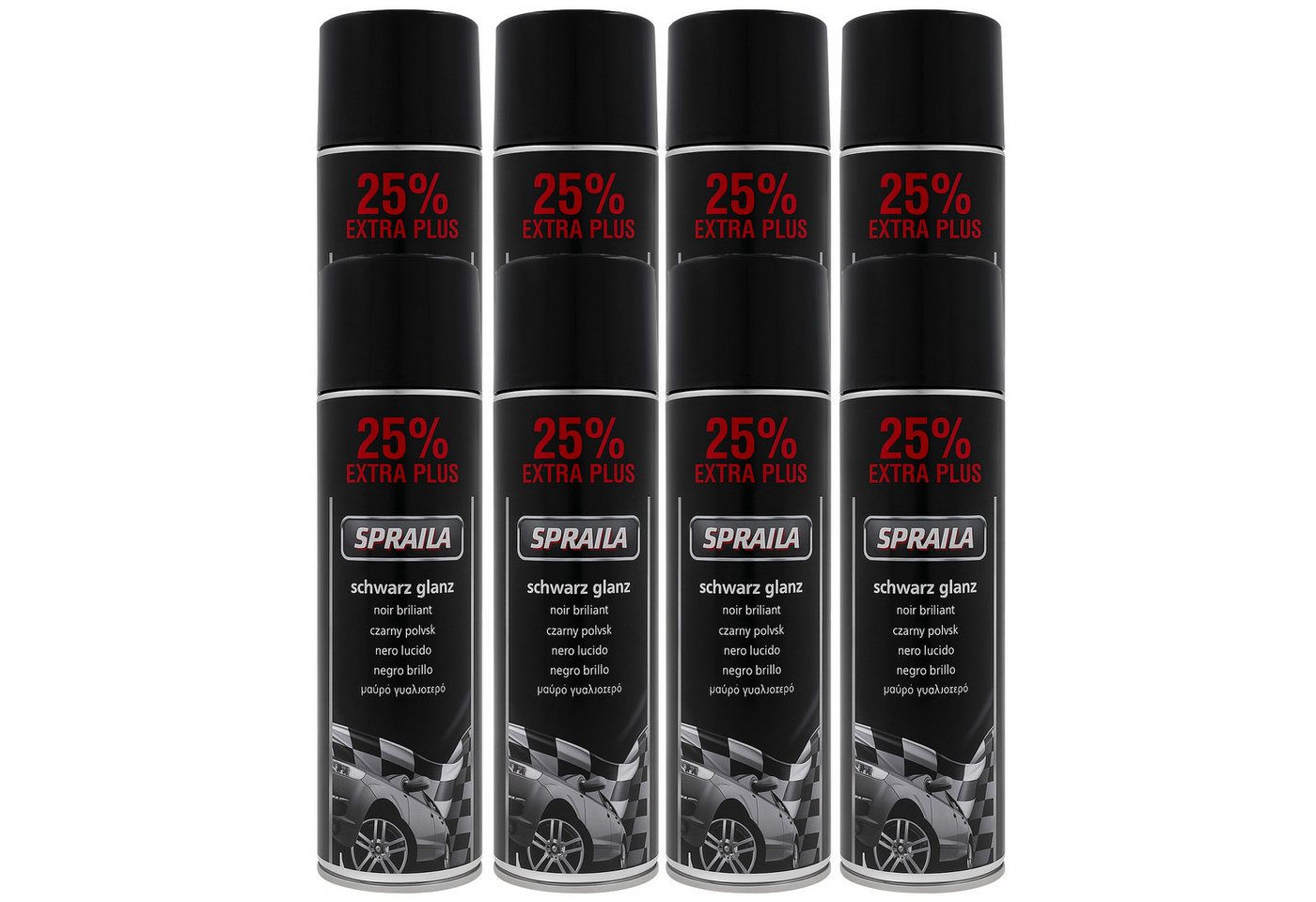 belton Sprühlack 8 x Auto Lackspray Dose Spraila Schwarz Glanz 500ml belton Sprühlack 8 x Auto Lackspray Dose Spraila Schwarz Glanz 500ml von belton