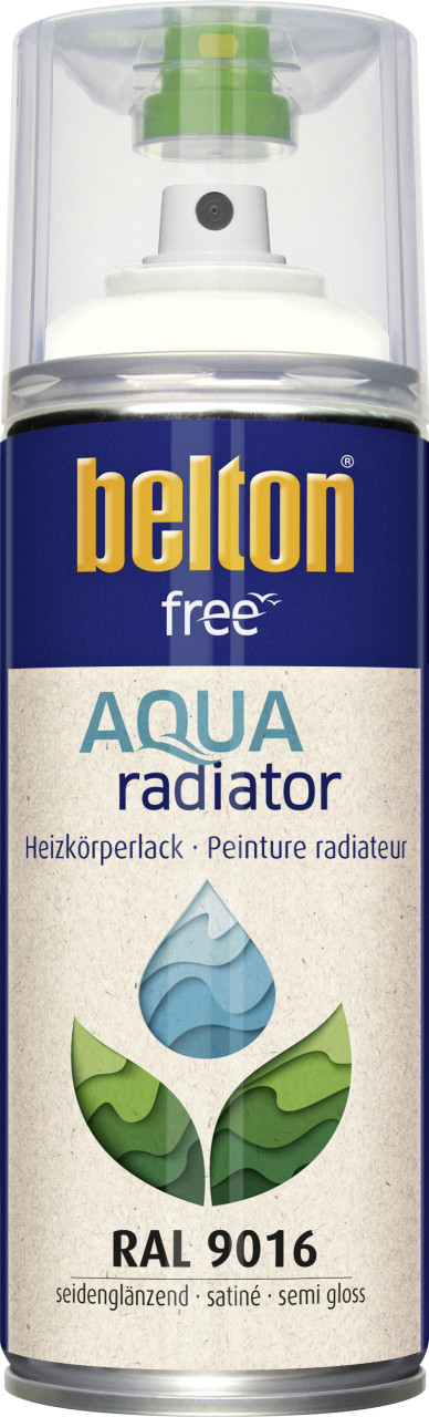 Belton free Heizkörperlackspray 400 ml verkehrsweiß seidenglänzend von belton