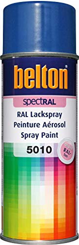 belton spectRAL Lackspray RAL 5010 enzianblau, seidenglänzend, 400 ml - Profi-Qualität von belton