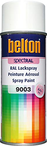 belton spectRAL Lackspray RAL 9003 signalweiß, glänzend, 400 ml - Profi-Qualität von belton