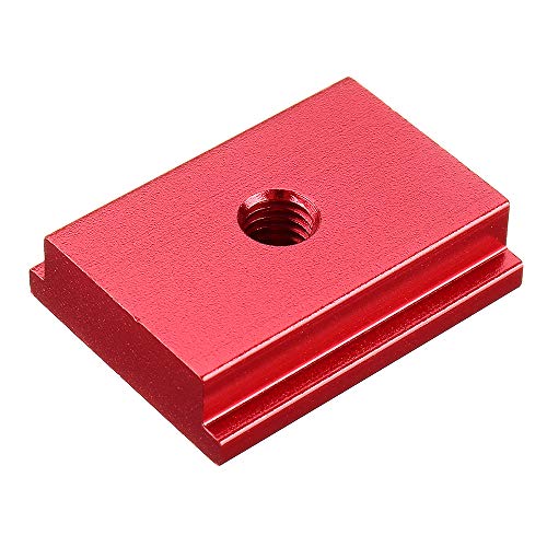 belupai 10 Stück rote Aluminiumlegierung-Spurmuttern, T-Schienen-Gleitmutter M8 T-Nut-Mutter für T-Nut, T-Schiene, Gehrungsschiene, Vorrichtungsschlitz, 30 x 12,8 mm für Tischsäge von belupai