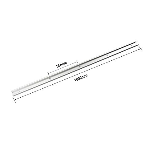 belupai 1000mm T-Nut T-Spur Gehrungsschiene Spannvorrichtung Schlitz Gerade Kante Spannwerkzeug 30x12,8mm Führung Aluminiumlegierung T-Nut Spurweite für Holzbearbeitung Router Tischkreissäge von belupai