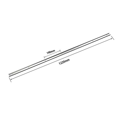 belupai 1220mm T-Nut T-Spur Gehrungsschiene Spannvorrichtung Schlitz Gerade Kante Spannwerkzeug 30x12,8mm Führung Aluminiumlegierung T-Nut Spurweite für Holzbearbeitung Router Tischkreissäge von belupai