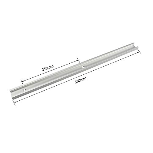 belupai 500mm T-Nut T-Spur Gehrungsschiene Spannvorrichtung Schlitz Gerade Kante Spannwerkzeug 30x12,8mm Führung Aluminiumlegierung T-Nut Spurweite für Holzbearbeitung Router Tischkreissäge von belupai