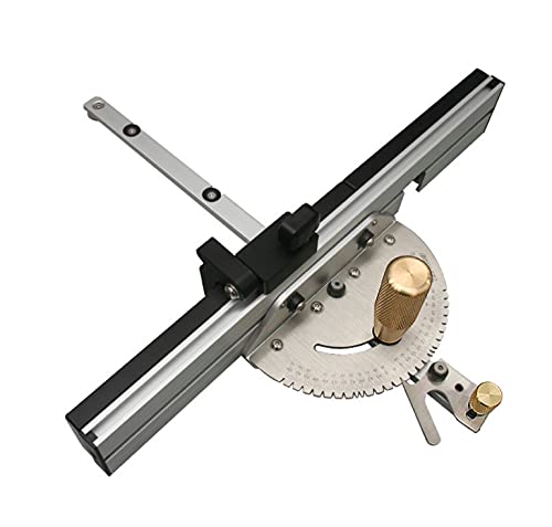 belupai Gehrungslehre mit integriertem Zaunsystem für Tischsäge und Frästisch, 450 mm von belupai