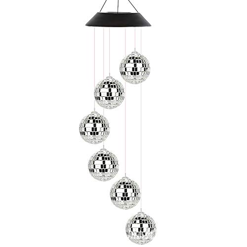 belupai LED Solar Windspiel Lampe, Farbwechselnde Kristallkugel Windspiel Hängelicht, Disco Spiegel Kugeln Windspiel, für Garten Terrasse Hof Dekoration belupai LED Solar Windspiel Lampe, Farbwechselnde Kristallkugel Windspiel Hängelicht, Disco Spiegel Kugeln Windspiel, für Garten Terrasse Hof Dekoration von belupai