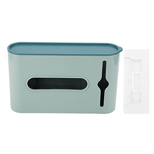 belupai Müllbeutelspender, Sichtbares Fensterdesign, Großes Fassungsvermögen, Staubdichter Deckel, Plastiktüten-Organizer für die Organisation zu Hause und in der Küche(Grün) von belupai